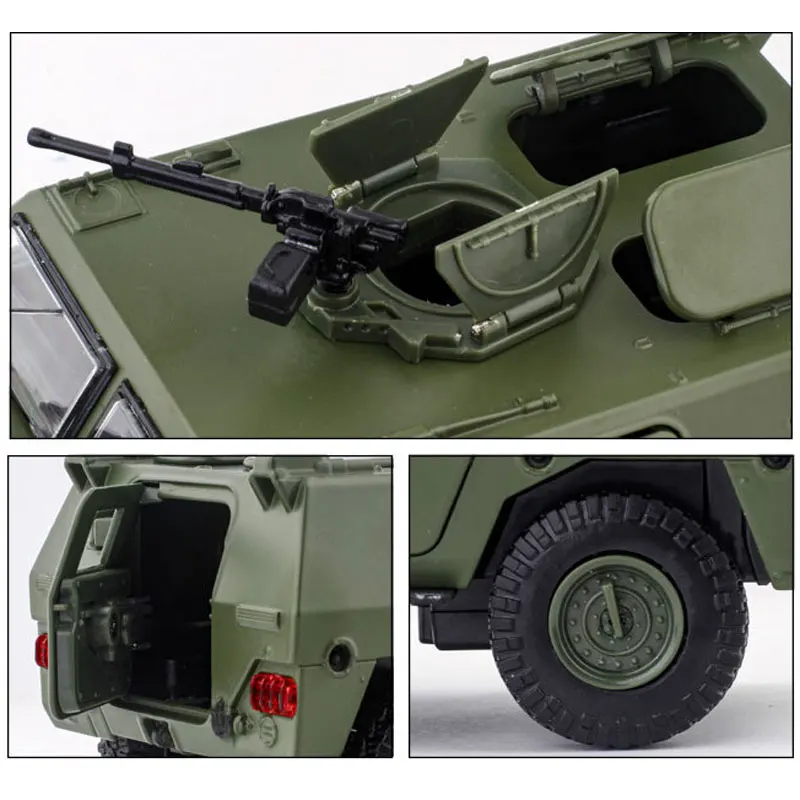 1:28 Alloy Armored Car Model Tactical Military Diecast Metal Vehicle Pull Back Off-road Car Toy LED Sound Open 13 Doors Kid Gift