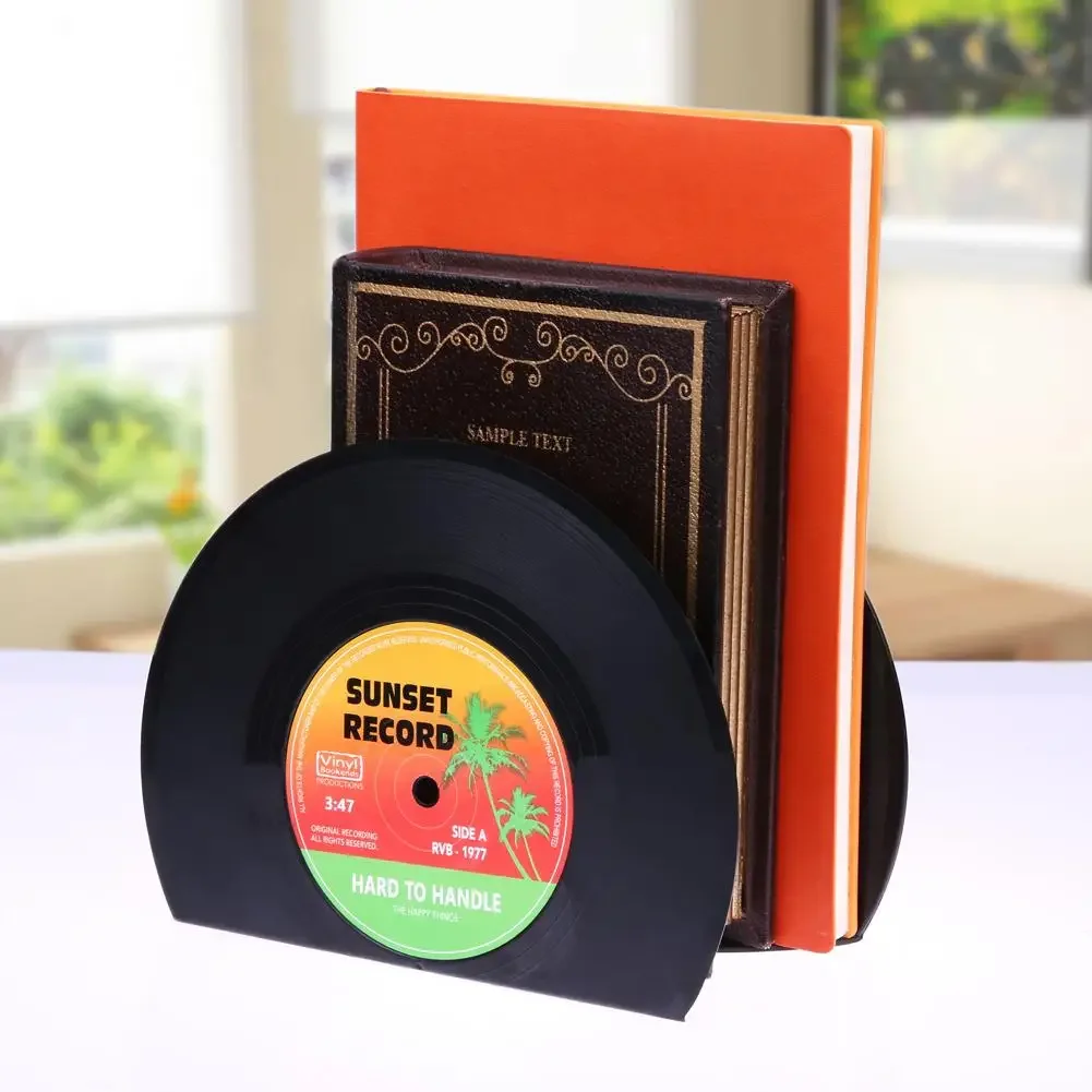 

Funny Retro vinyl Record Book Stand Book Holder Desk Organizer Desktop School Office Accessories For Student Desks