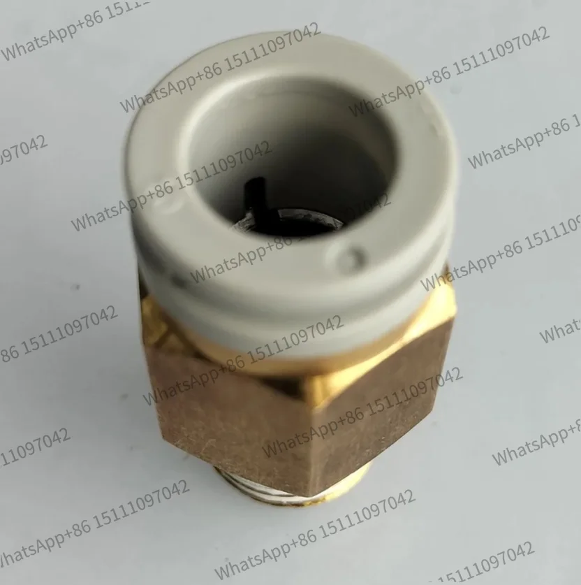 10PCS   Brass straight through RC taper wire external thread quick plug connector RC1/4 (2 split teeth) 4/6/8-10-12~14~16mmP