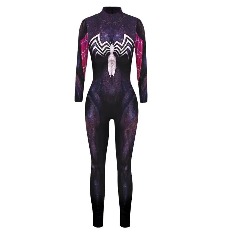 Venom superhéroe Sexy Zentai mono disfraz para mujer disfraz de fantasía vestido de fiesta de Carnaval