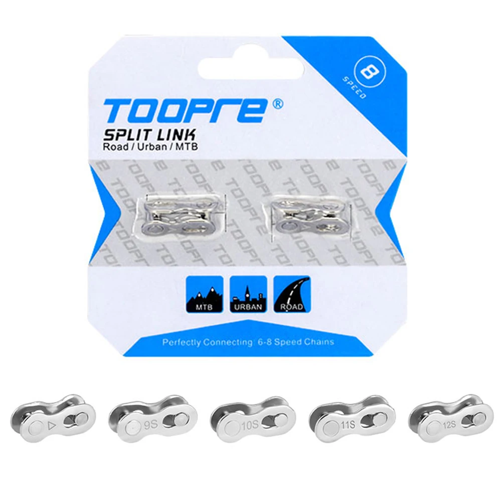 TOOPRE 2Pair Bicycle Chain Connector Lock Quick Link Road Bike Joint Magic Buckle MTB Accessories Cycling Link 6/7/8/9/10/11/12S