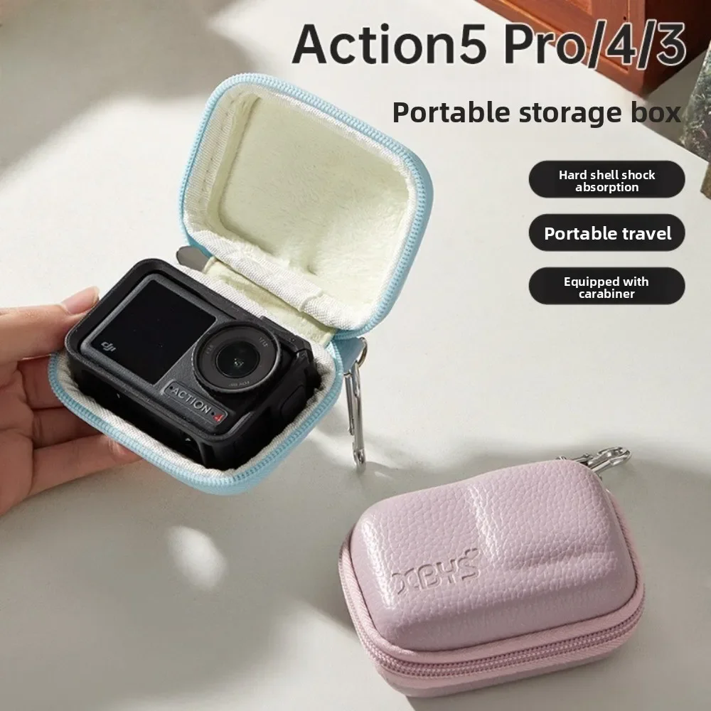 

Portable Storage Bag For DJI Osmo Action 5 Pro/4/3 - Shockproof EVA Case With Mesh Pocket For Accessories Bag