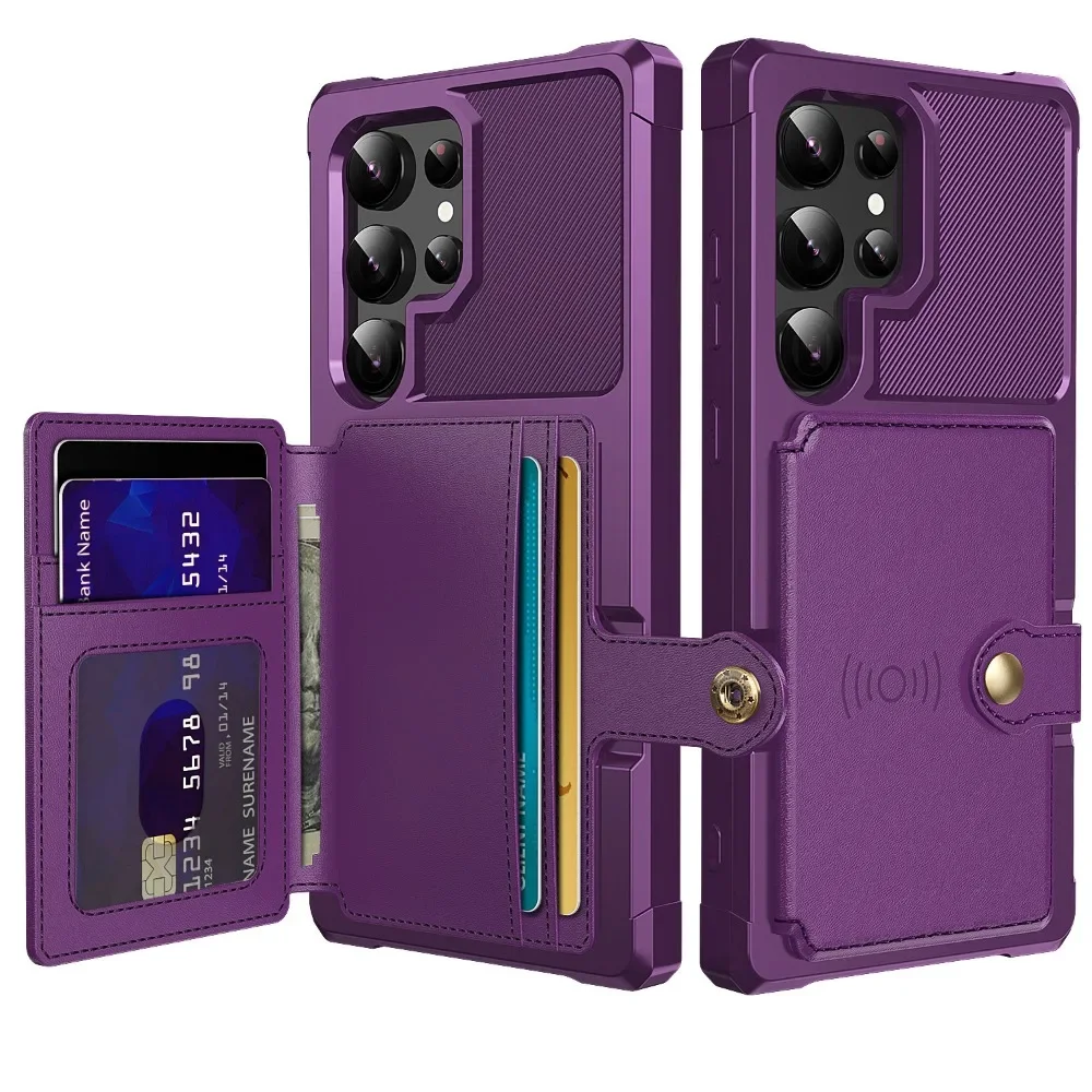 Kaarthouder hoesje voor Samsung Galaxy S24 S23 FE S25 Plus S22 S21 S26 Ultra A17 A37 A56 A36 A55 A35 A15 A54 A34 A52S A05S A05 A16