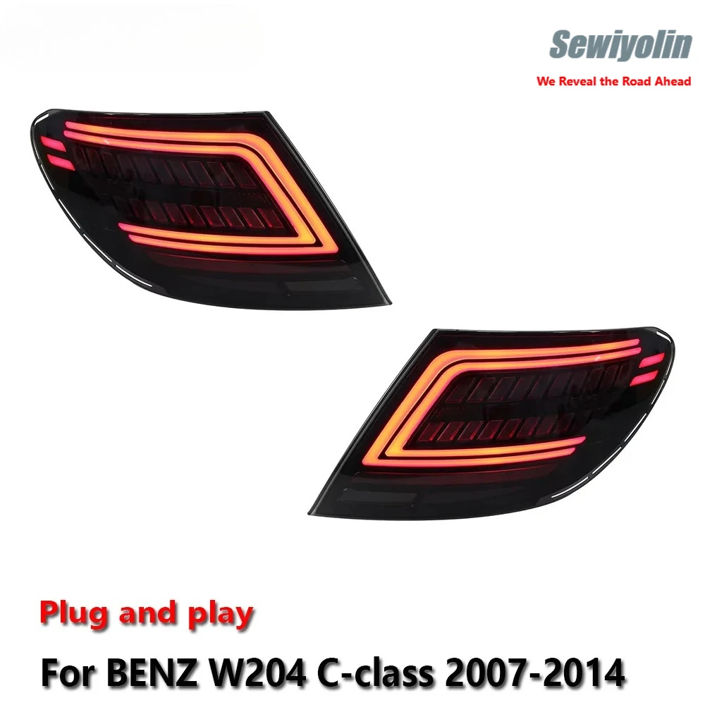 

Светодиодные задние фонари для автомобилей Mercedes-Benz W204 2007-2014: задний противотуманный фонарь, ДХО, стоп-сигнал, указатель поворота, установка Plug and Play