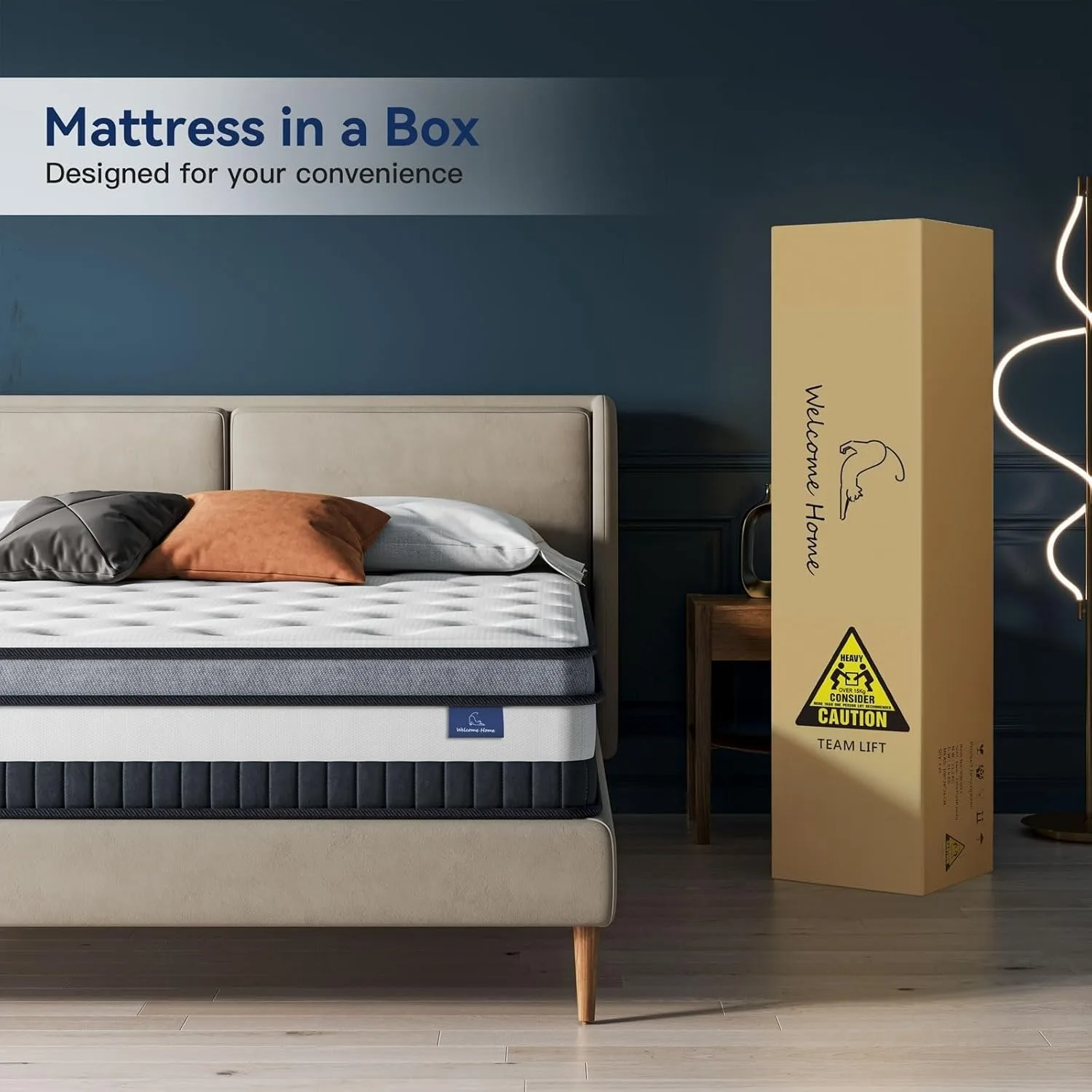 Vesgantti 12 Inch Innerspring Multilayer Hybrid Mattress with Memory Foam and Pocket Spring Mattress - Medium Firm Feel image 6