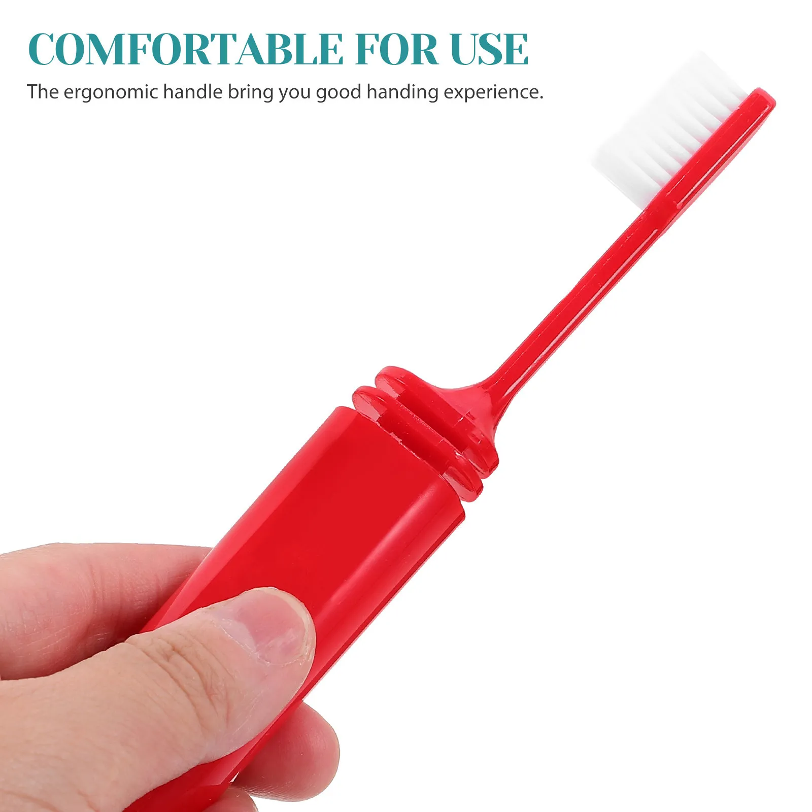 2Pcs Portable Foldable Toothbrush Travel Toothbrush Fiber Bristle Hard Case Folding Design for Men Women Camping Pocket Use