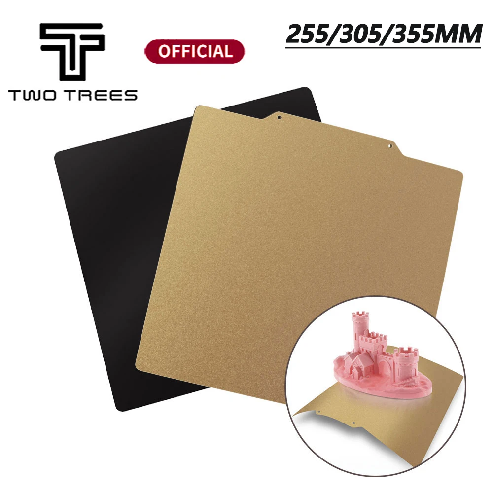 

Twotrees Double Sided PEI Spring Steel Sheet (Textured) With Magnetic Base 255/305/355mm For 3D Printer Parts Hot Heat Bed