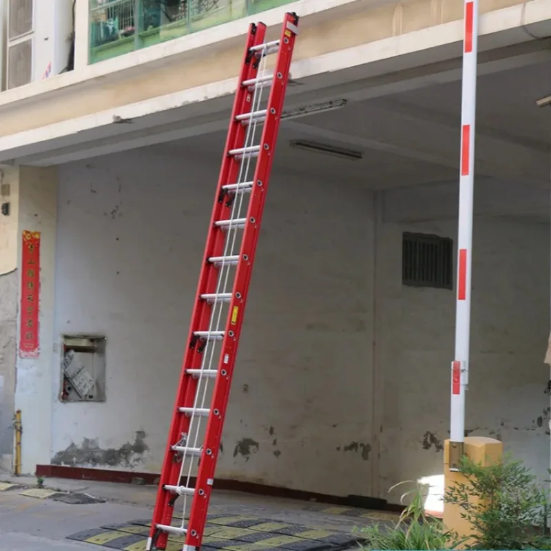 Factory Direct Sales of 2 Combined FRP Step Ladder Minimalist Industrial Material Extension Ladder Platform Ladder
