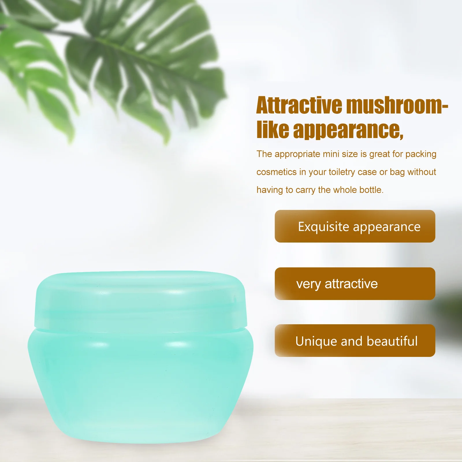 

25Pcs Mushroom Design Cosmetics Jars Portable Travel Cream Containers Leak Proof Mini Lotion Bottles Cosmetics Jars