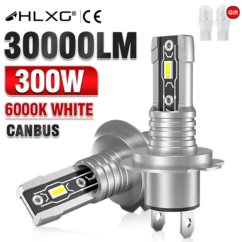 2pcs Turbo CANBUS H7 LED LED Head Lamp Bulbs High Power H7 5530 CSP Chips 1:1 Design Mini Size Fan Car Light Fog Lamp HLXG 300W