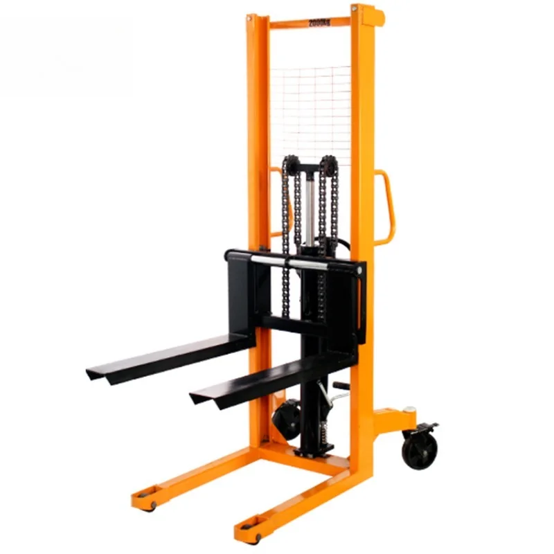 High quality hydraulic lift manual manual pallet stacker forklift 1 ton 1000 kg 2 tons