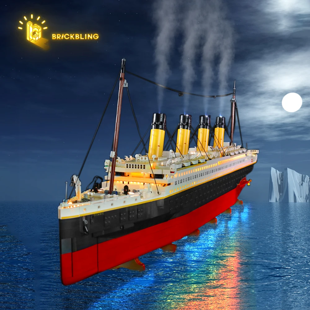 Brick Bling LED light model 10294 es adecuado para regalos de bloques de construcción Titanic, solo incluye accesorios de iluminación