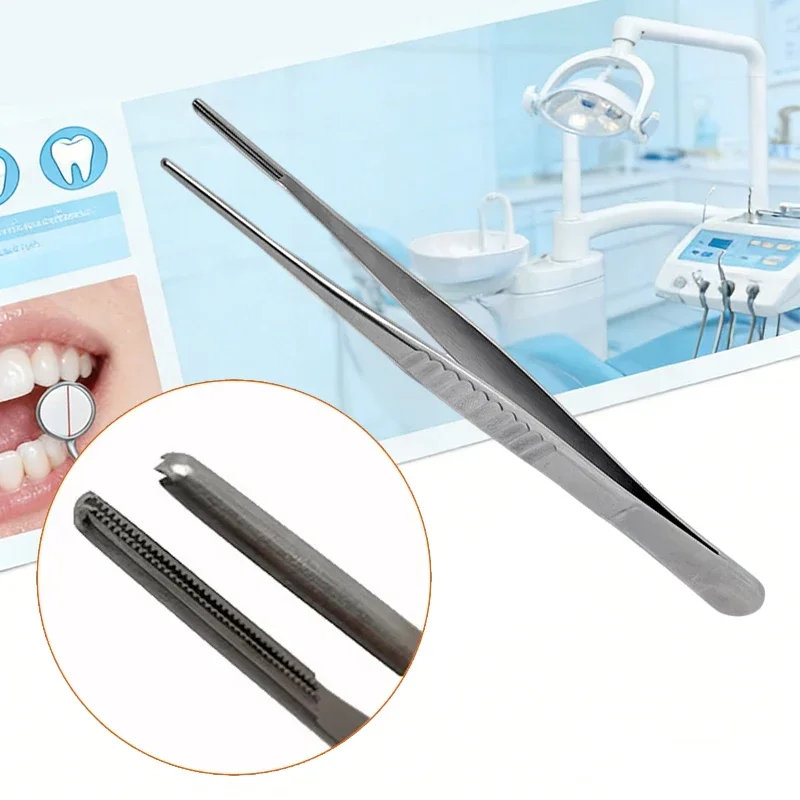 Debakey Forceps 15cm Atraumatic Tissue Forceps Dental Surgical Tweezers Vascular Tools Autoclavable Silver