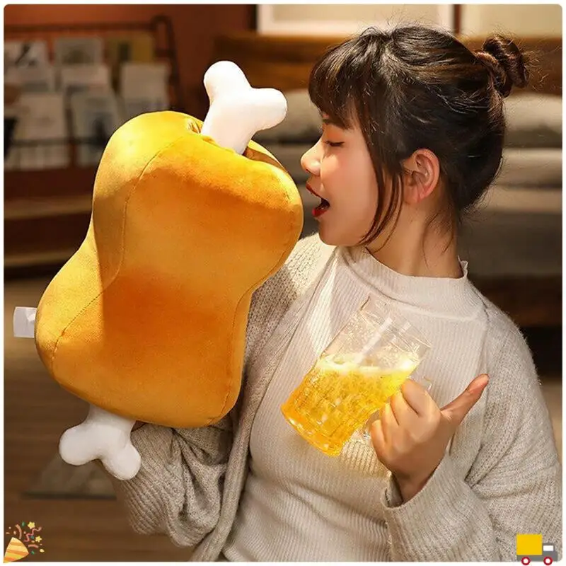 고기 뼈 베개 재미 있은 낮잠 베개 시뮬레이션 큰 닭 다리 플러시 장난감 소년과 소녀 인형 선물