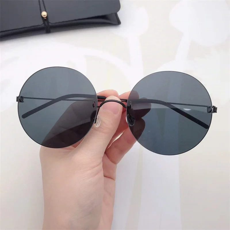 2022 New Retro Round No SCREW Lightweight Sun Glasses Women Big SIZE Sunglasses Denmark For Female UV Protection Alloy Glasses