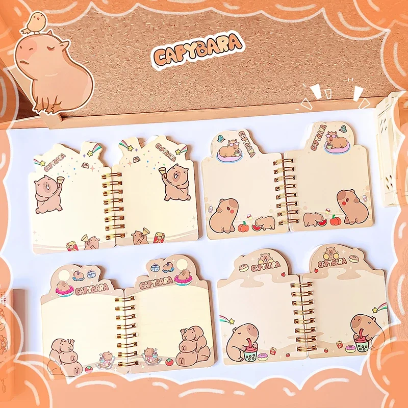 kawaii  Stationery office accessories School supplies small Notepad For Daily Notes capybara memo pads Mini Portable Notebook