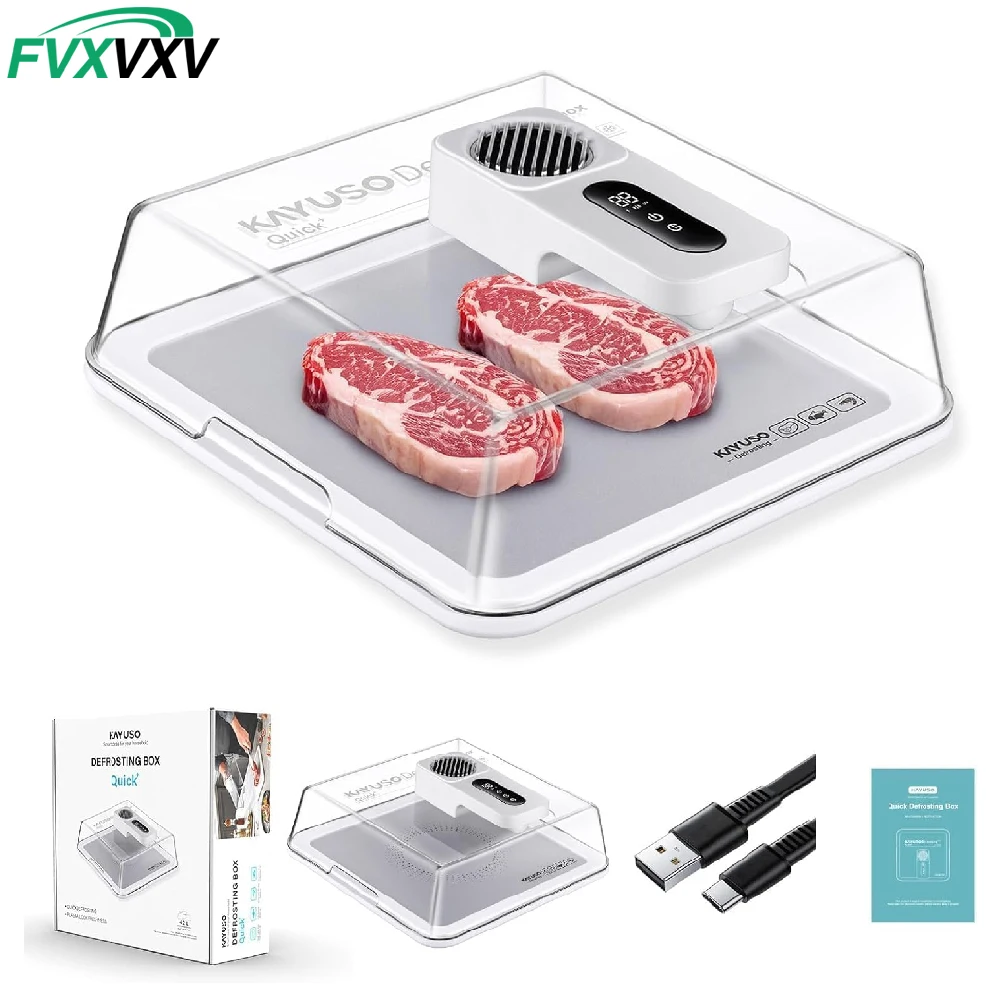 FVXVXV BBQ Frozen Meat Defrosting Tray, Evenly Thaws with Constant Temp, Nonstick Easy-Clean Surface, Home Grilling Thaw Plate