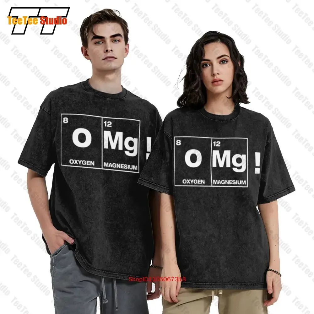 O My God Chemist Periodical Table Comic College Vintage Oversized T-Shirt M8YH