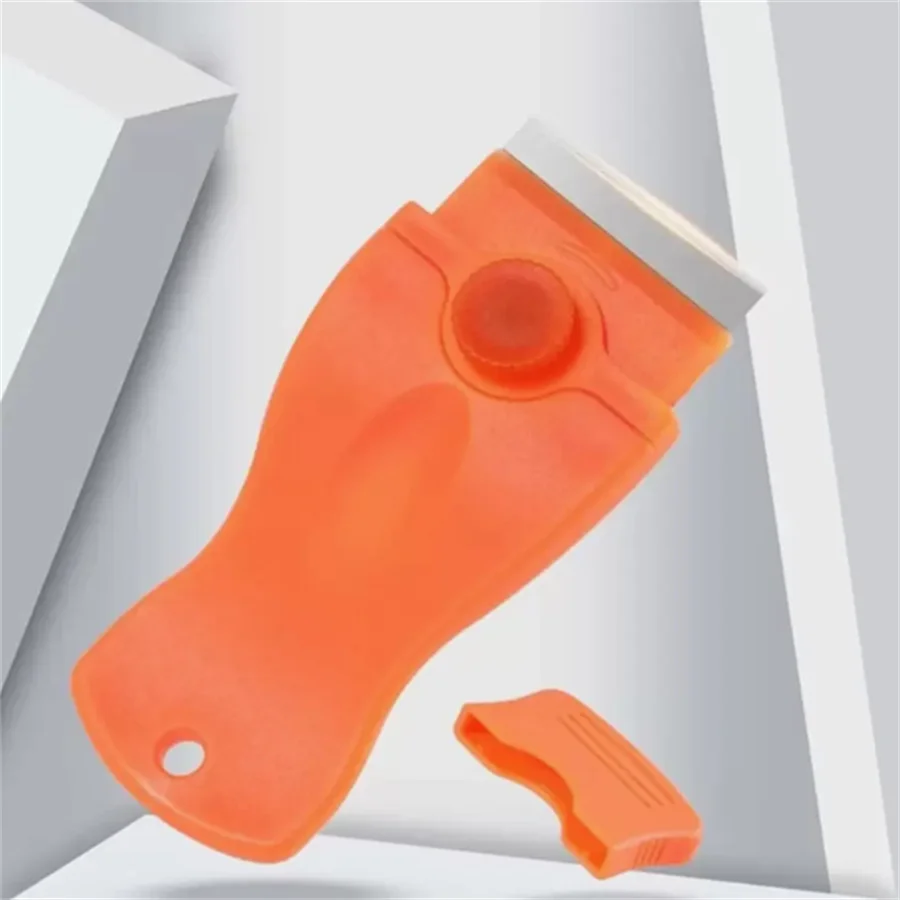 1-Piece Mini Scraper Tool Multifunctional Sticker Label & Adhesive Remover Portable Cleaning Tool for Glass Windows Film Paint Removal Household Kitchen Car Beauty