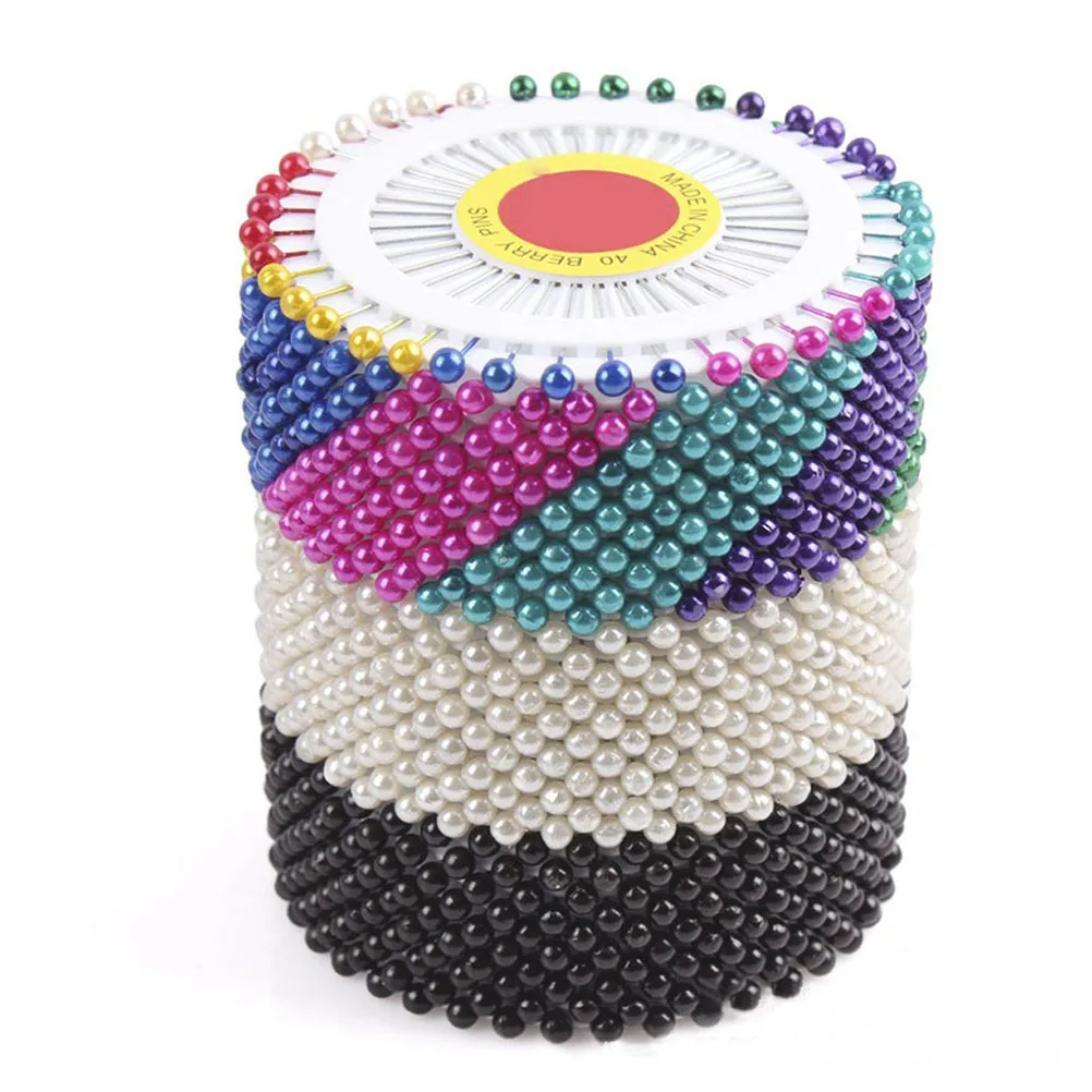 

480Pcs Black Manmade Pearl Head Pins Rustproof Steel Straight Pins for Sewing Craft Corsage Boutonniere Wedding Decoration 3mm