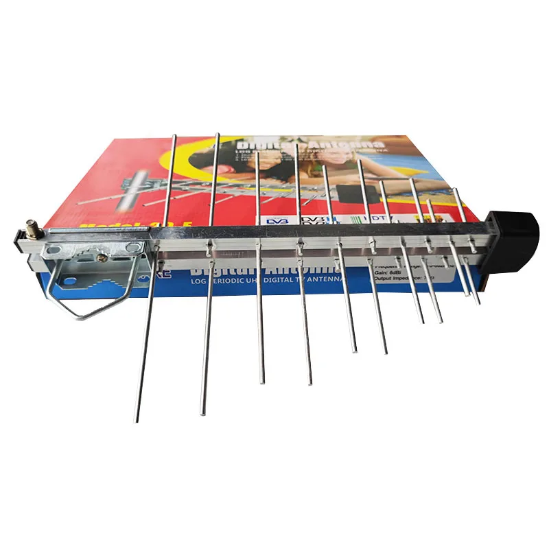 Mini HDTV Outdoor Digital Amplified VHF UHF TV Antenna Yagi Antenna 20 Element 47-860MHz HD 4K 1080P FM Radio Multiple Programs