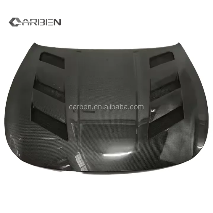 KZ Style Carbon Fiber Front Hood Bonnet for Infiniti G37 2-Door Coupe Auto Body Upper Bumper and Body Kit