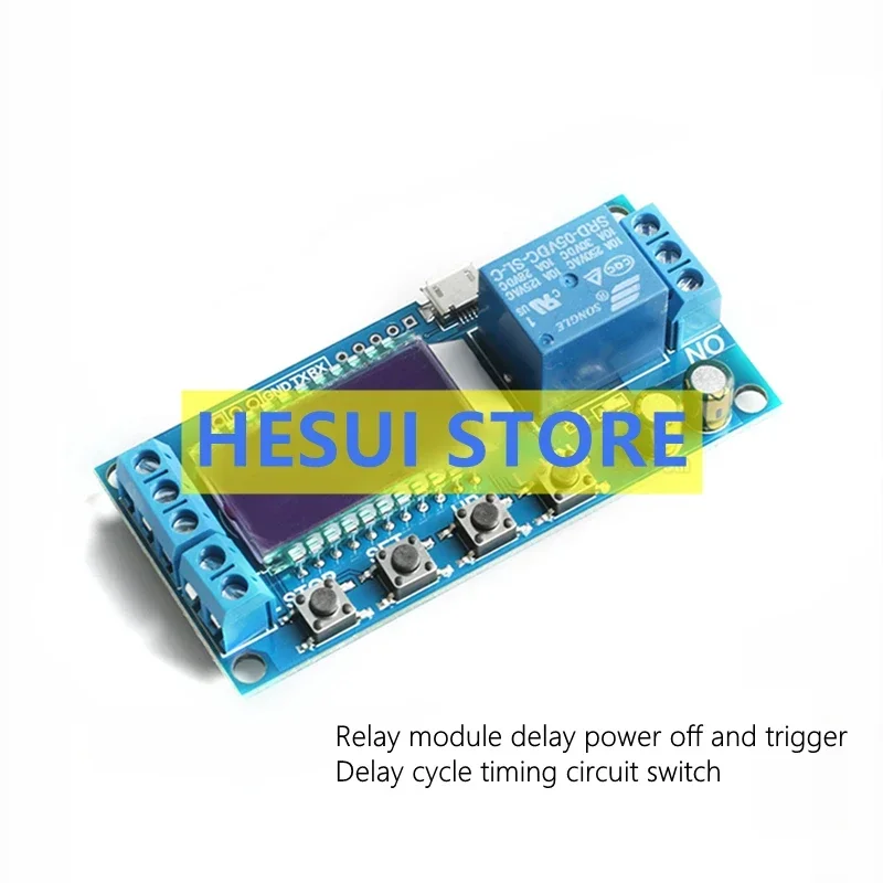 One relay module cycle timing circuit switch delay off trigger delay XY-LJ02