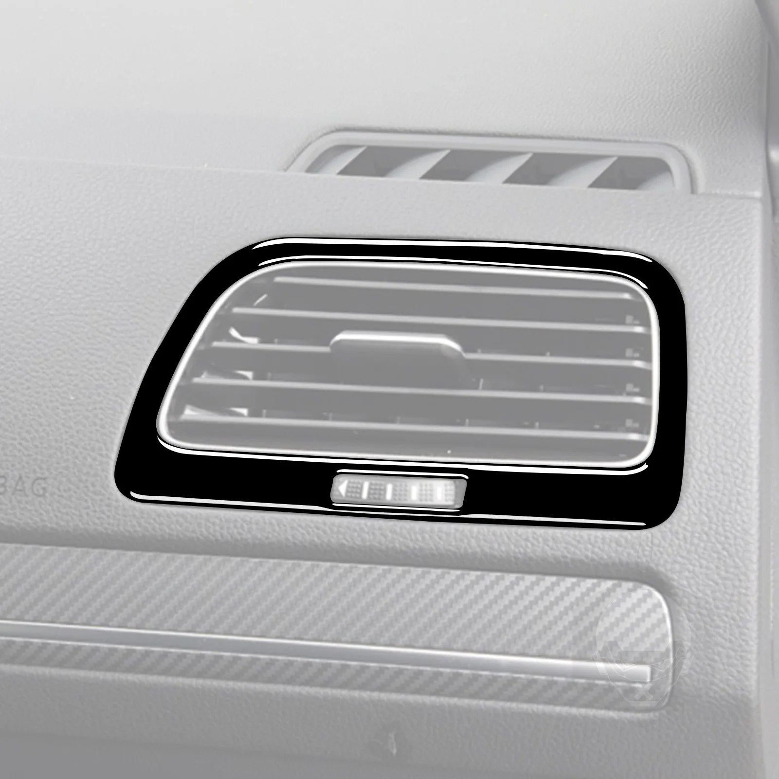 For Volkswagen Golf 7 GTI Mk7 2013 2014 2015 2016 2017 Dashboard Side Air Outlet Piano Black Sticker Car Interior Accessorie