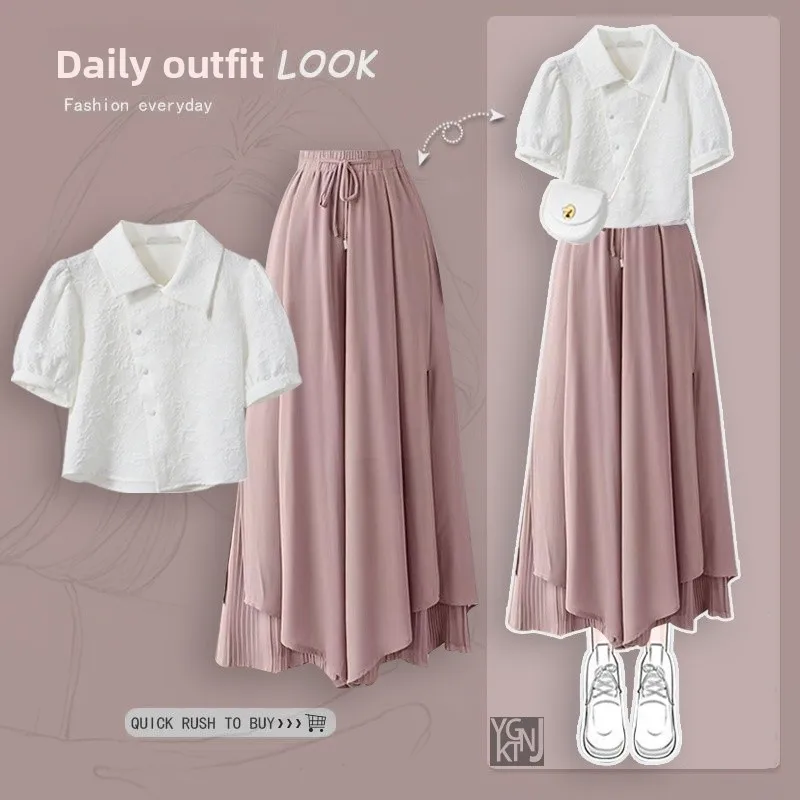 

Новый свободный женский топ в китайском стиле, лето 202, комплект из двух предметов, повседневные широкие брюки с эффектом похудения, традиционная нация...