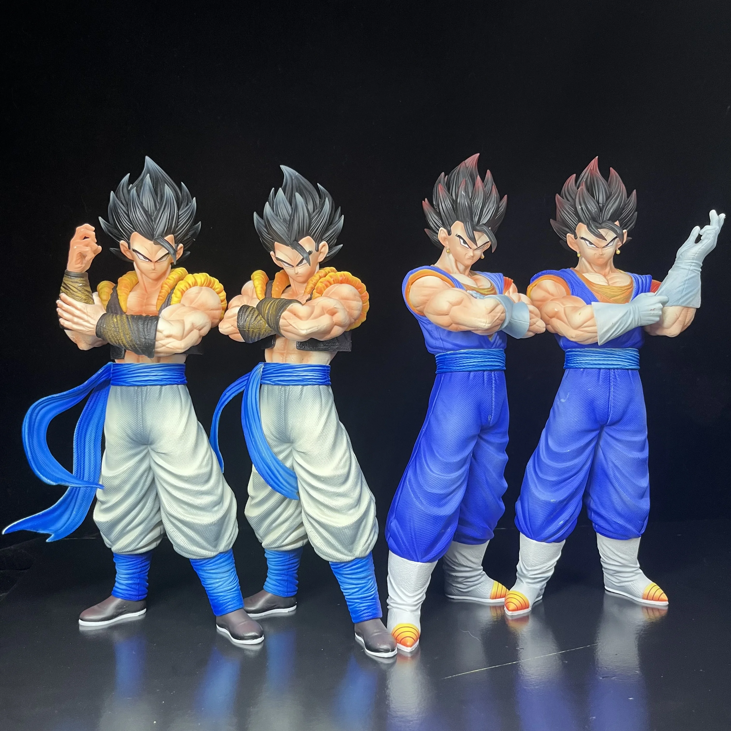 

28cm Anime Dragon Ball Z Figure Vegetto Gogeta Action Figure Two Heads Replacable PVC Desktop Statue Model Collection Gifts