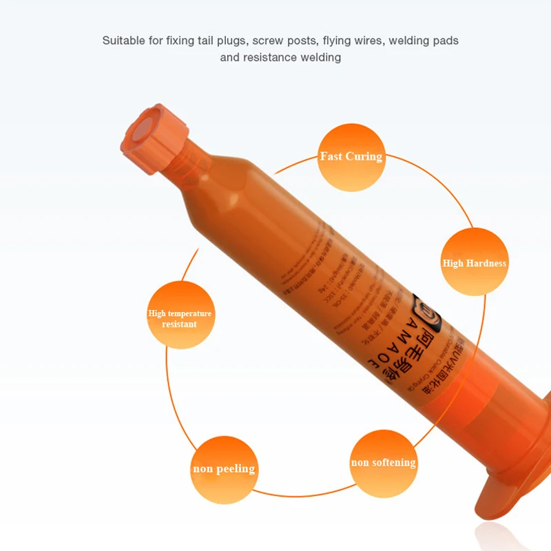 AMAOE 3S-INK New UV Curable Ink 3-Second Rapid Curing for CPU Motherboard Fly Wire Fixed PCB Repair Solder Pad Insulating Paint