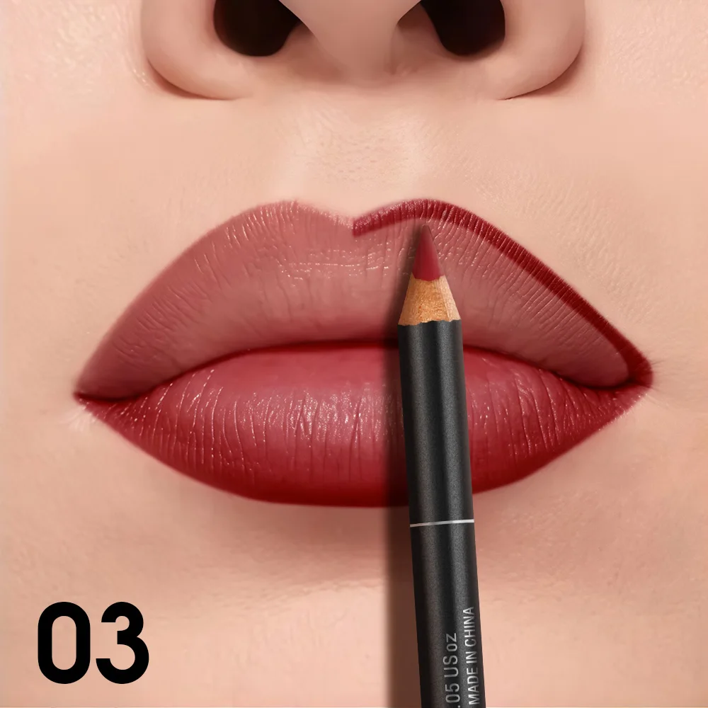 Delineador labial fosco e sedoso de 3 unidades - crie contornos definidos com cor de longa duração, à prova d'água e não pegajoso, aplicação suave