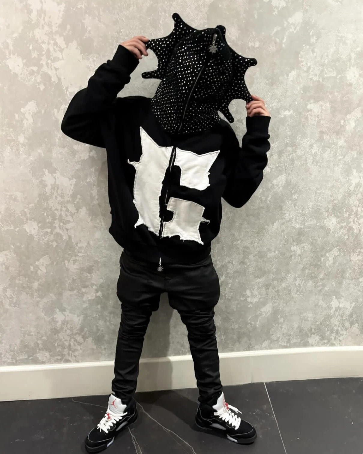 Glo Gang X Billionaire Zipper Hoodie Casual Hip Hop Loose Fit Cotton Sweatshirt Unisex Autumn Winter Breathable Sporty Style