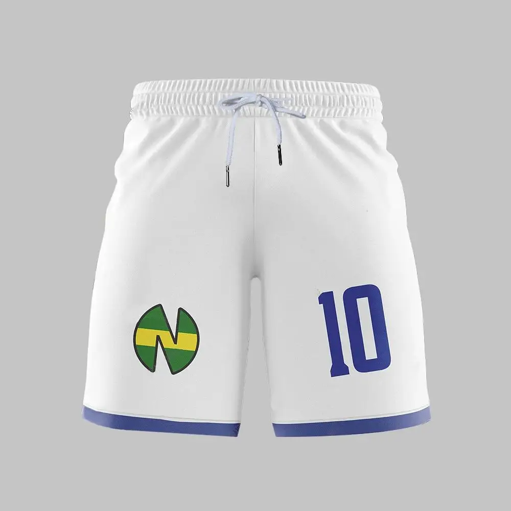 Captain Tsubasa Jersey Japanese Anime Cosplay Clothing Tsubasa Ozora No.10 Football Shorts Outdoor Sports Breathable Beach Pants