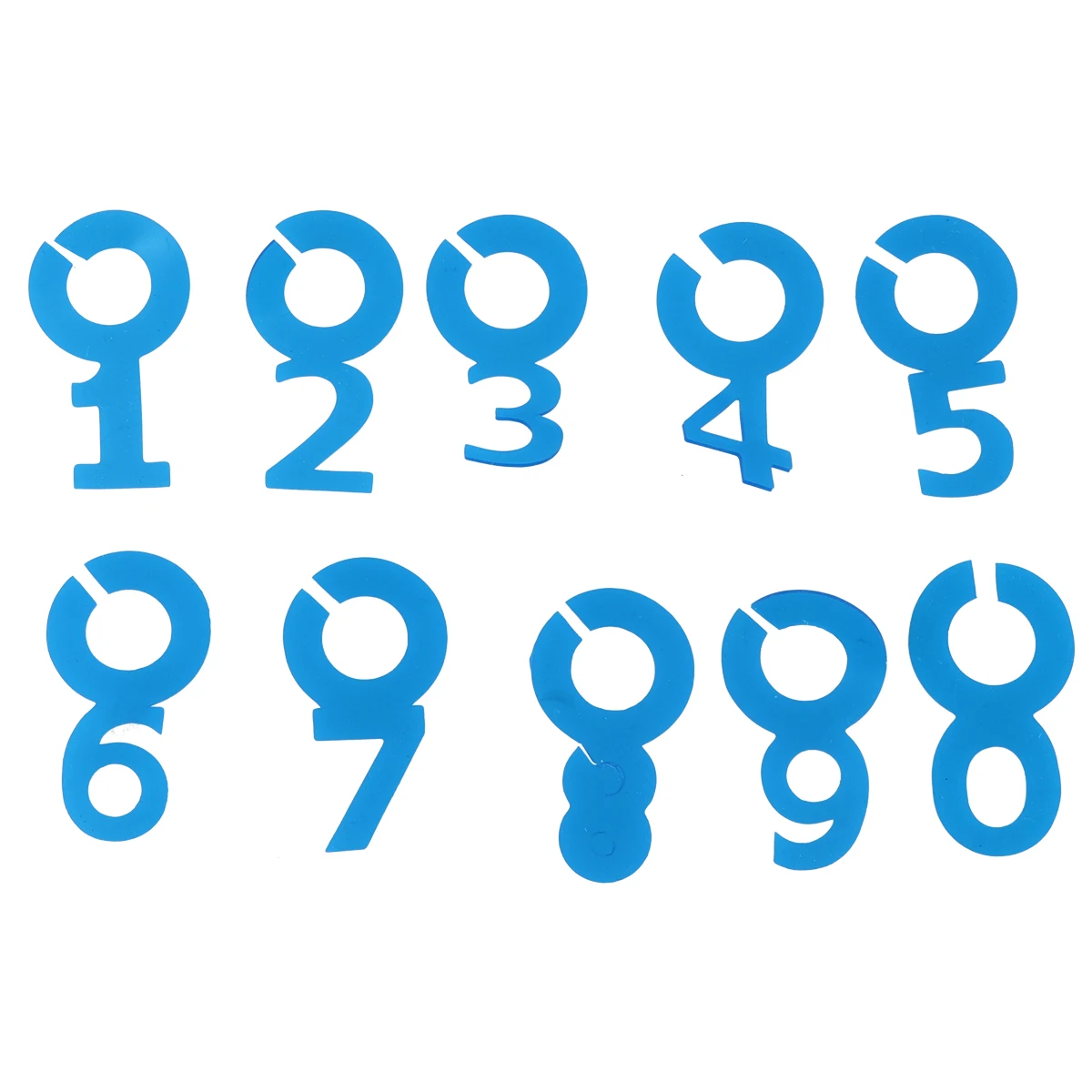 

20 Pcs Red Label Silicone Number Shaped Marker Stylish Party Cocktail Dinner Glass Identifier Cup Sign Environmental