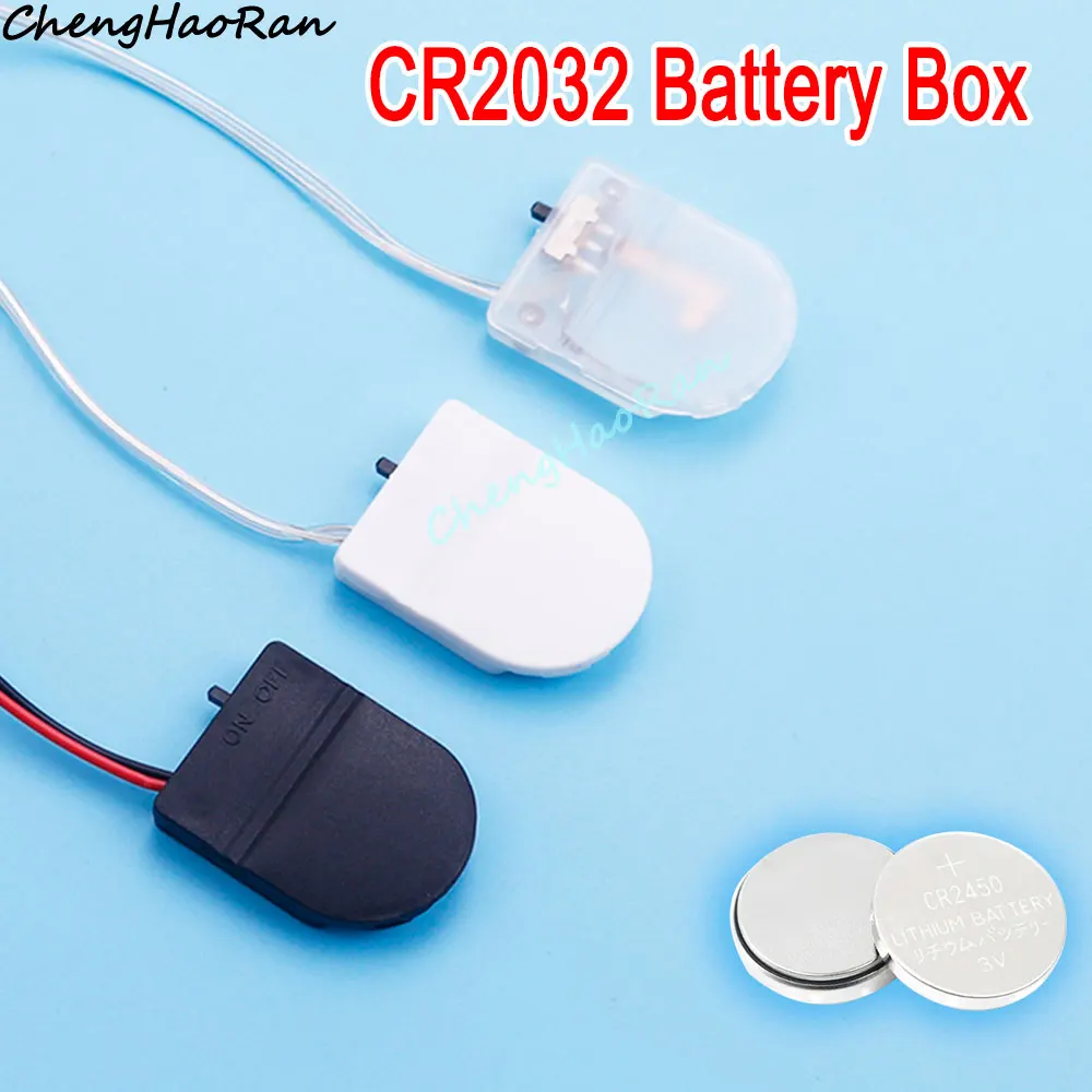 

1 Piece Single Slot CR2032 Button Coin Cell Battery Socket Holder Case Cover With Switch 3V x1 6V Battery Storage Box