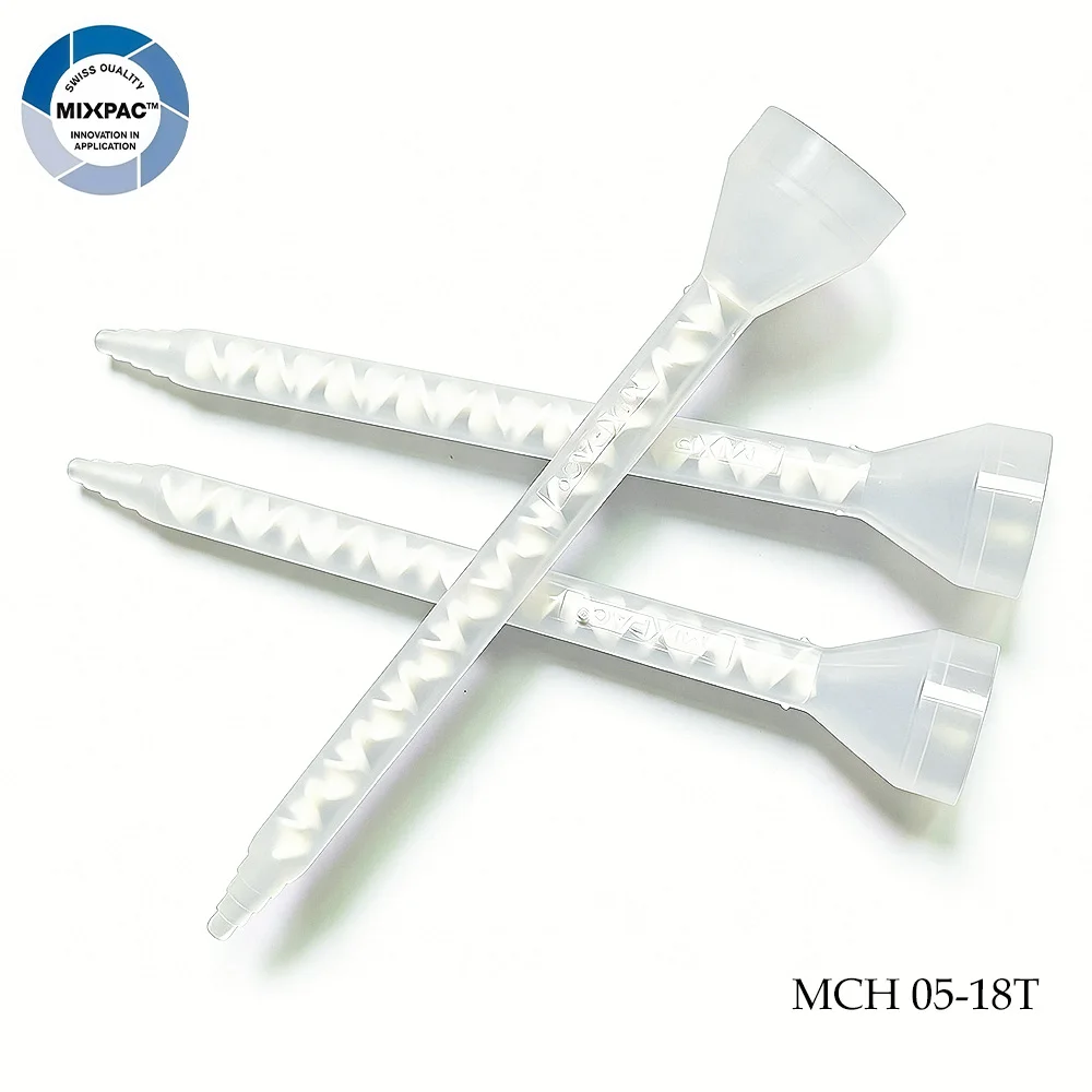 

Статический смеситель-аппликатор Sulzer MCH 05-18T для клея, насадки для смешивания эпоксидной смолы, динамически формуемая эпоксидная смола для картриджей 1:1/2:1