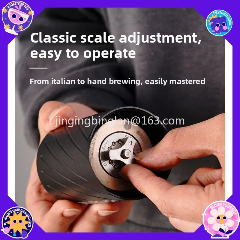 

Hand Grinder Coffee Grinder Ghost Tooth Flat Knife Titanium Plated Grinding Core 49mm Cutter Disk c60 Same