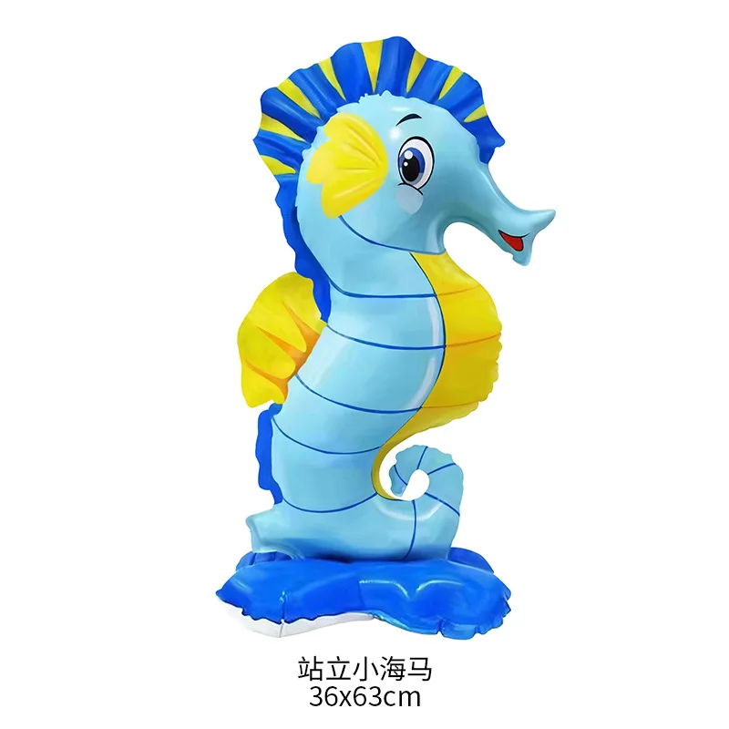 Shark Balloon Ocean Animals Balloon For Kids Boy Child Underwater World Birthday Party Ballons Cute Cartoon Shark Pattern