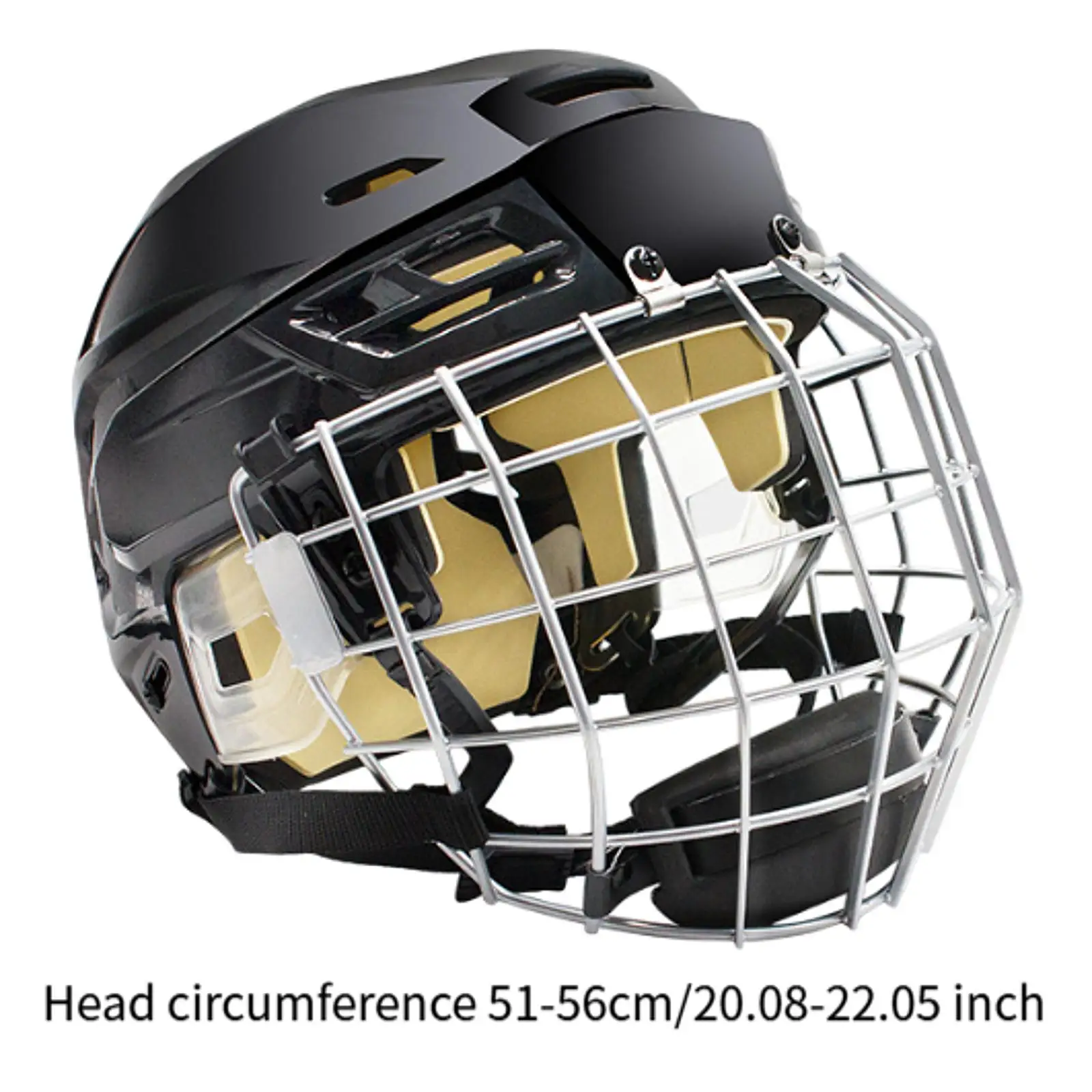 Casco da hockey con gabbia Copricapo da allenamento Gioco traspirante Casco da giocatore di hockey su ghiaccio robusto professionale Casco da skate per velocità sul ghiaccio