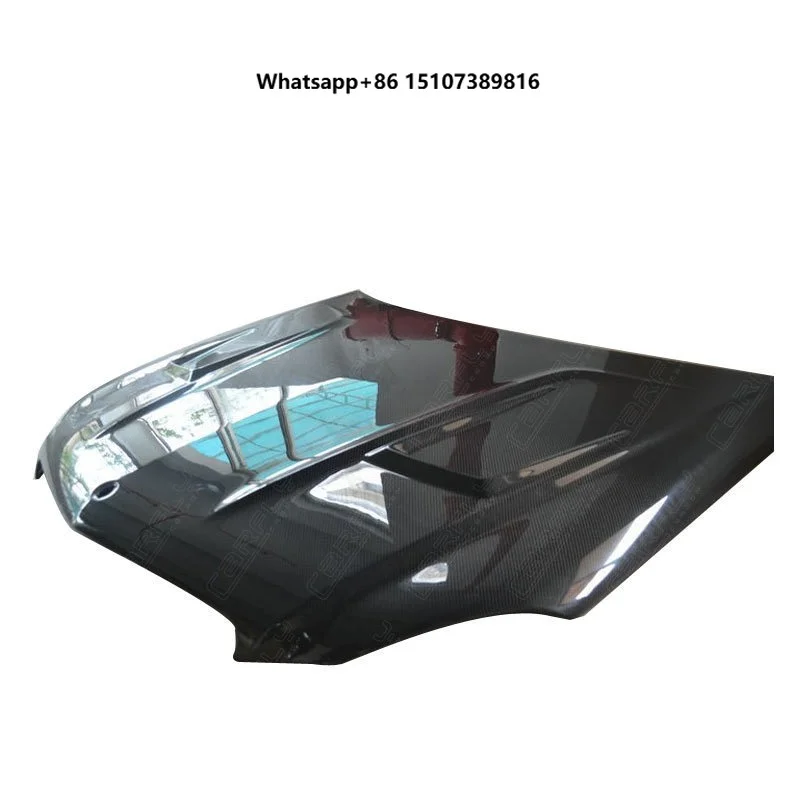 New C63 2010-2012 WH Style Carbon Fiber Front Hood Lightweight Bolt-On with Bolts