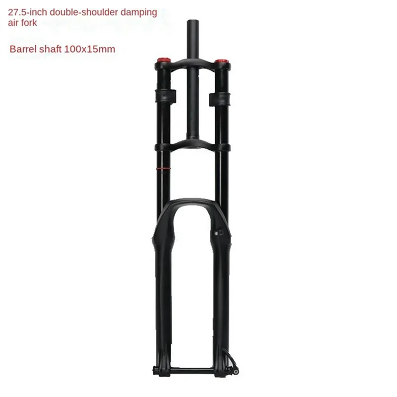 2024 NEW bike Forks 브롬톤/suntour/Mountain bike double shoulder damping air fork 27.5 inch barrel axle 100x15 suspension bike fork