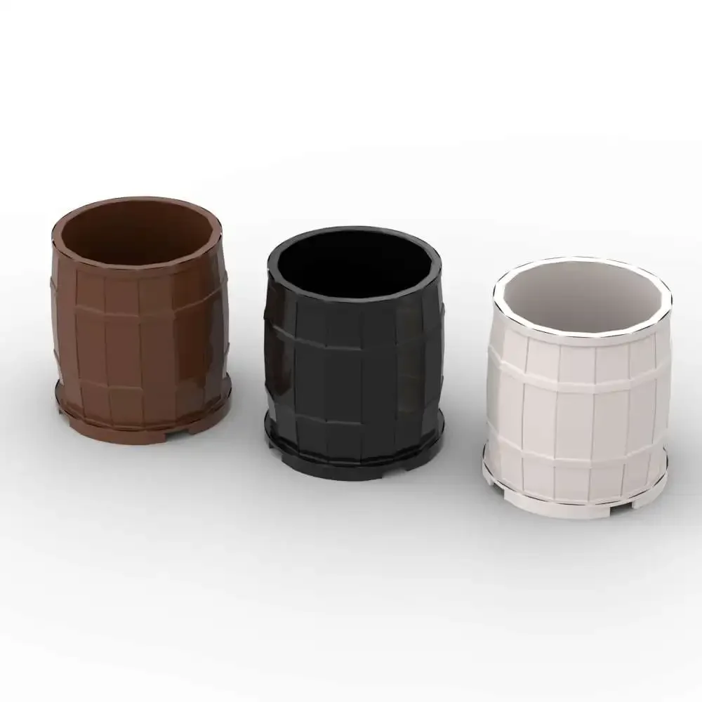 MOC 1PCS Container Barrel 30139 4x4x3.5 Building Blocks Kit Pirate Scenes Bucket Plate Bricks Toy Kids Boys Kids Especial Gifts