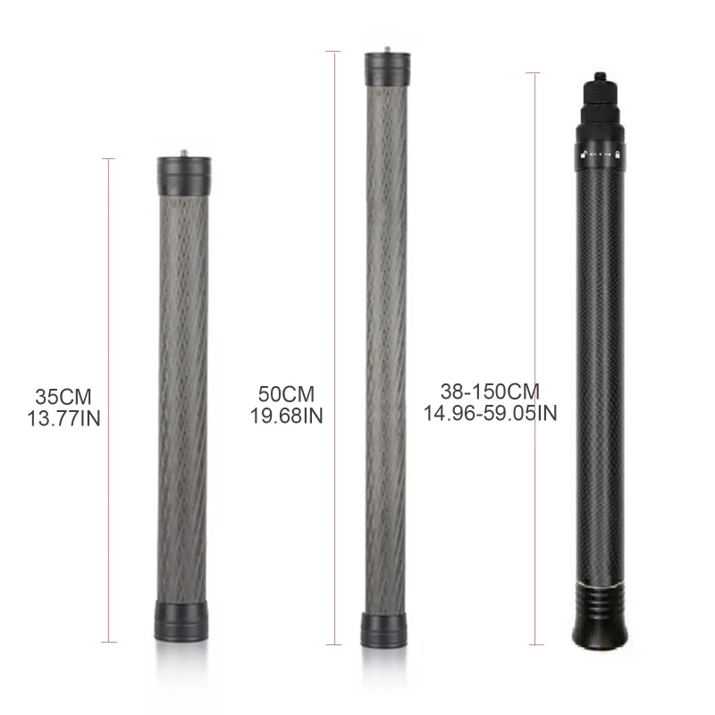 Carbon Fiber Extension Pole Stick Monopod for DJI Ronin S SC RSC2 Zhiyun FeiyuTech Hohem Camera Stabilizer Gimbal Accessories