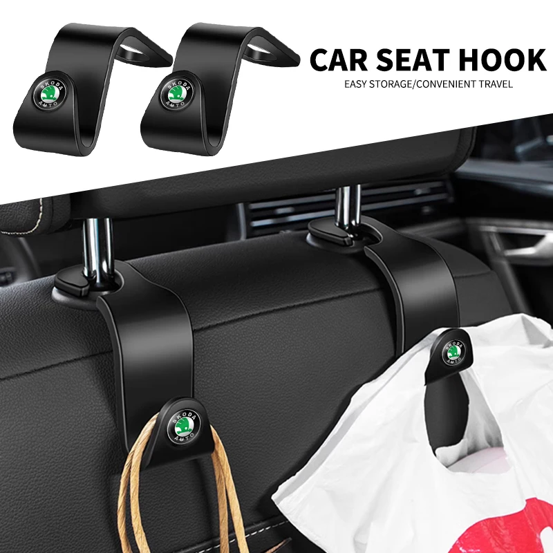 

1/2 шт. крючок для подголовника автомобильного сиденья, авто вешалка для Skoda Octavia Superb Rapid Kodiaq Karoq Fabia Kamiq Enyaq Yeti