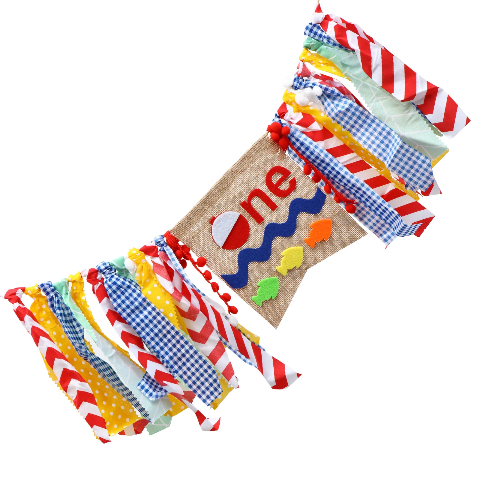 

Fishing Themed Premium Fabric for Baby 1st Birthday Party 1St Birthday Banner Decoration Hanging Indoors Outdoors