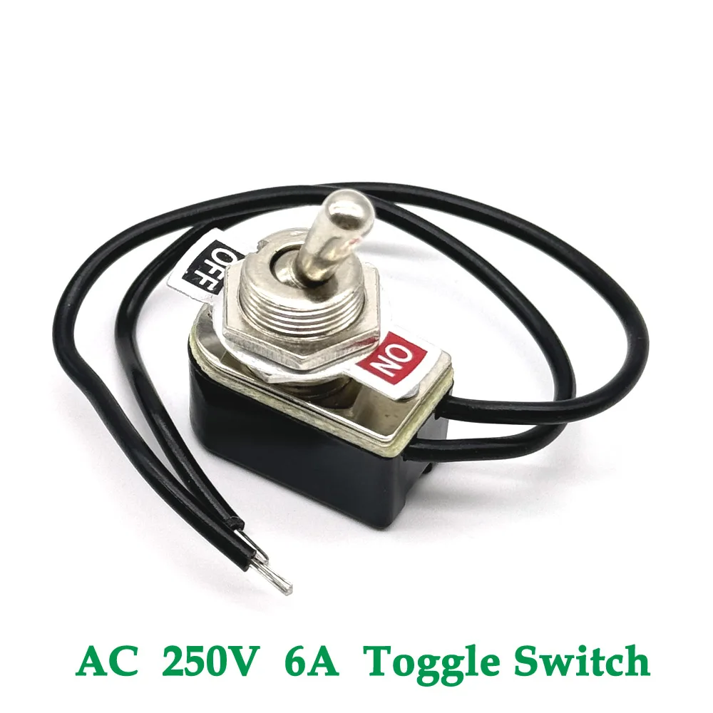 1pcs Prewired Rocker Toggle Switch 2 Foot ON/OFF Electrical Equipment Tools With Wire And SPST Contacts 3A/125V