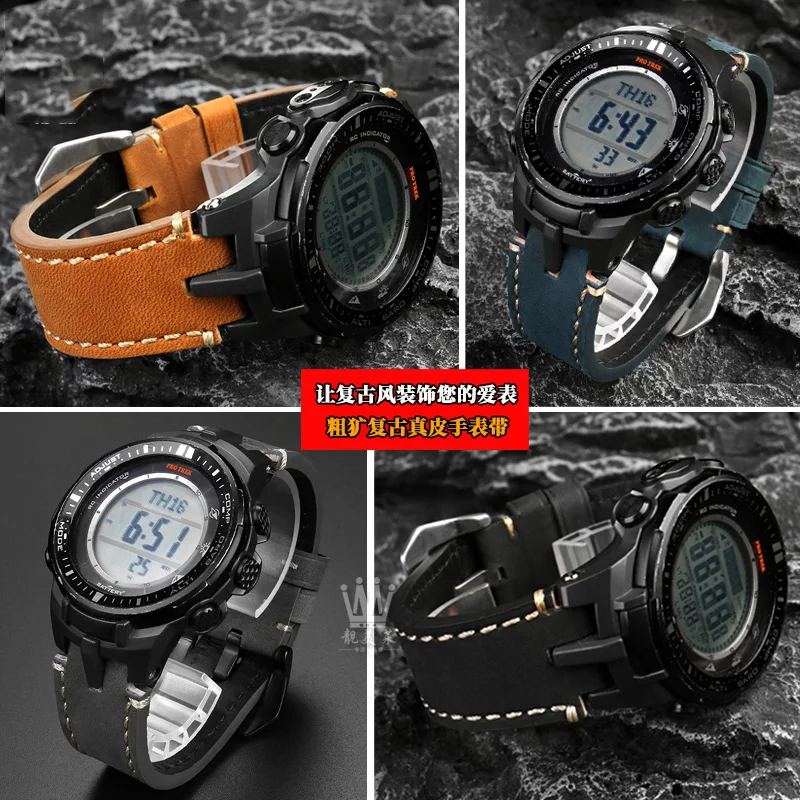 ผู้ชายเปลี่ยน watchbelt สําหรับ Casio PROTREK PRW 3100 ผ้า PRW3000 นาฬิกา 3100YT PRW 6000 PRW-6100Y สายคล้องคอไนลอนสร้อยข้อมือ