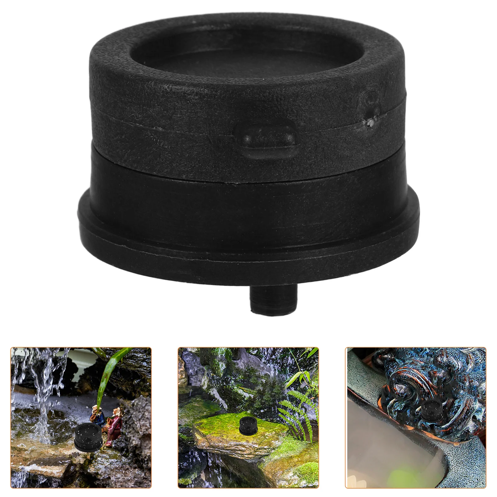 

4Pcs Realistic Simulated Stone Mill Cover for Fountain Decor Outdoor Garden Water Feature Miniature Watermill Landscape