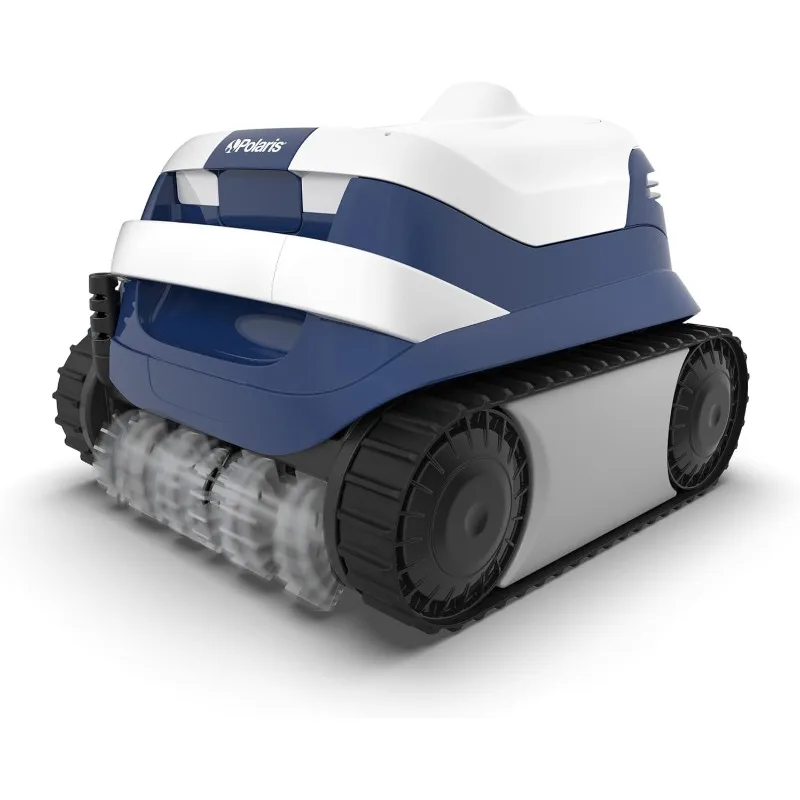 Polaris ERA 820 Robotic Pool Cleaner with Cyclonic Vacuum, Dual Brushes, 60ft Swivel Cable, Large Canister, Caddy & Cover